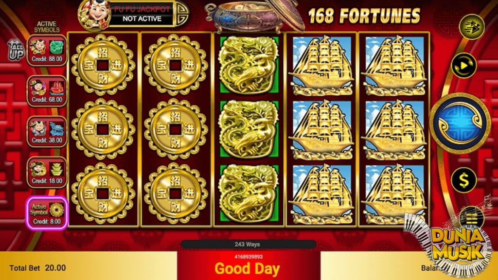 Slot Online 168 Fortunes Angka Sakti Jackpot Pasti